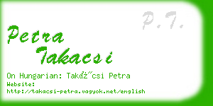 petra takacsi business card